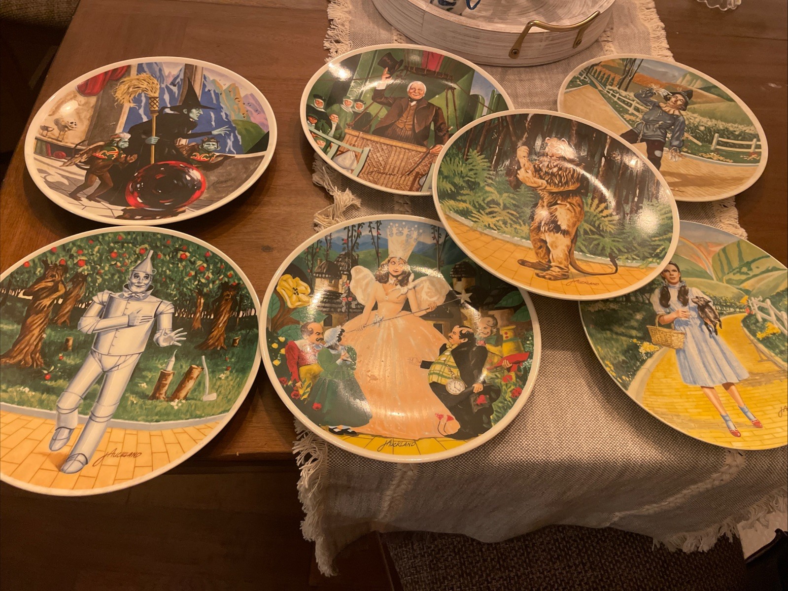 Wizard of Oz Knowles James Auckland Collector Plates Set 7 Vintage 1977-79 MGM