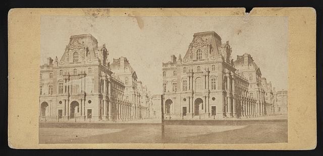 Photo:Paris France 1860s Louvre Palace Stereo View