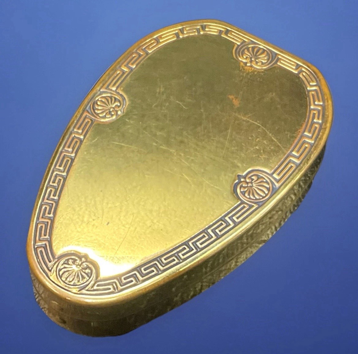 Rare Antique Art Deco Karess Woodworth Vanity Powder Compact Complete