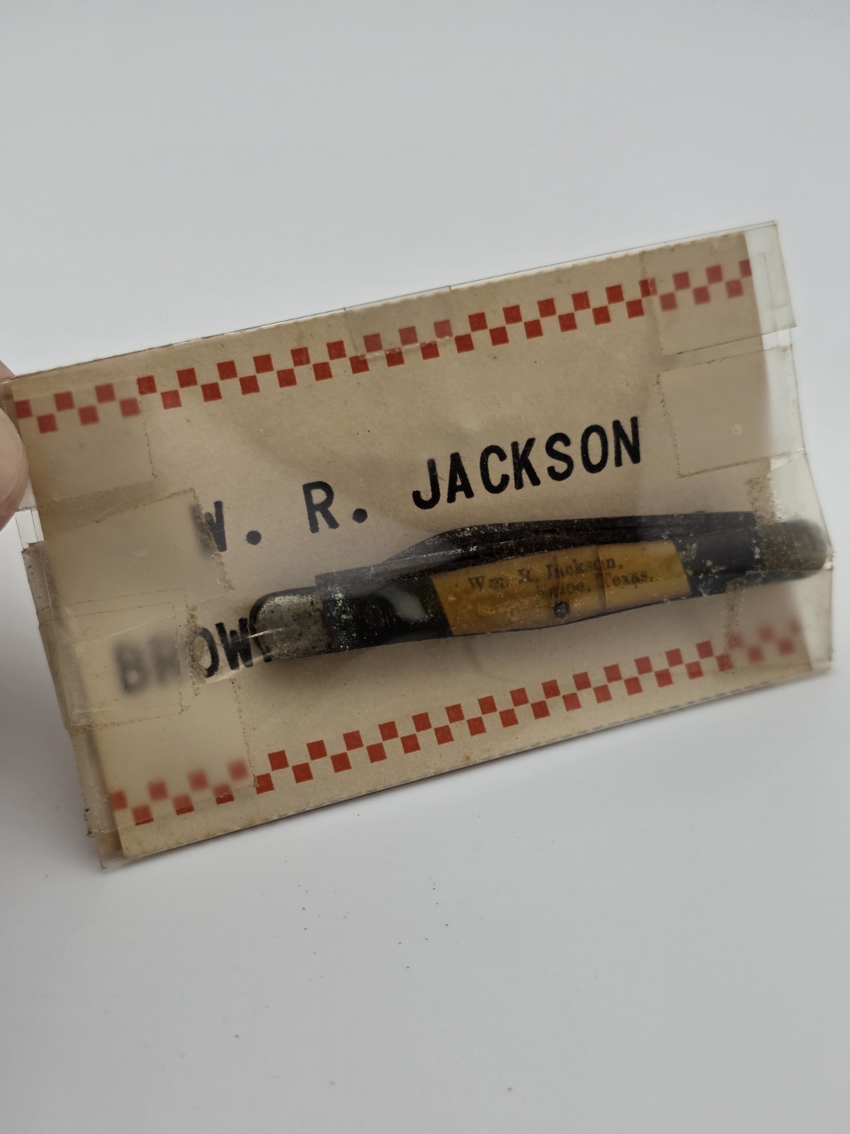 Rare Antique WW1 N.C. Co Canton Ohio Pocket Knife Used By Wm R Jackson, Texas