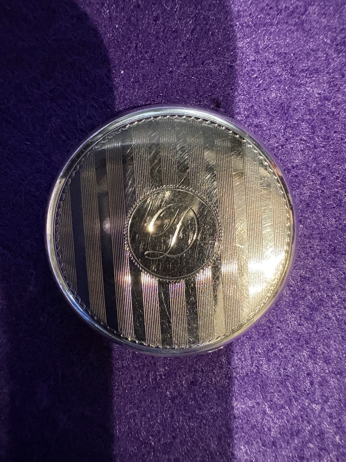 vintage sterling art deco compact 