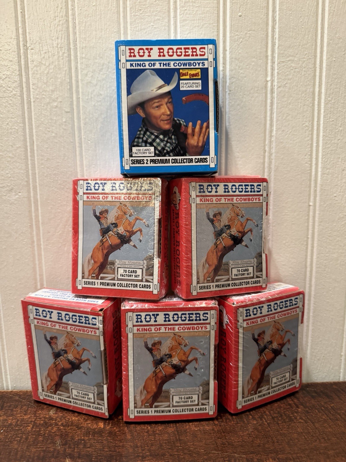 Vintage Roy Rogers Series 1 & 2 Collector Card Sets. FACTORY SEALED. SET Of 5