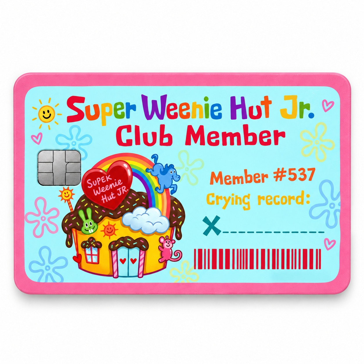 SpongeBob Super Weenie Hut Jr. Club Member Credit Card Skin Sticker