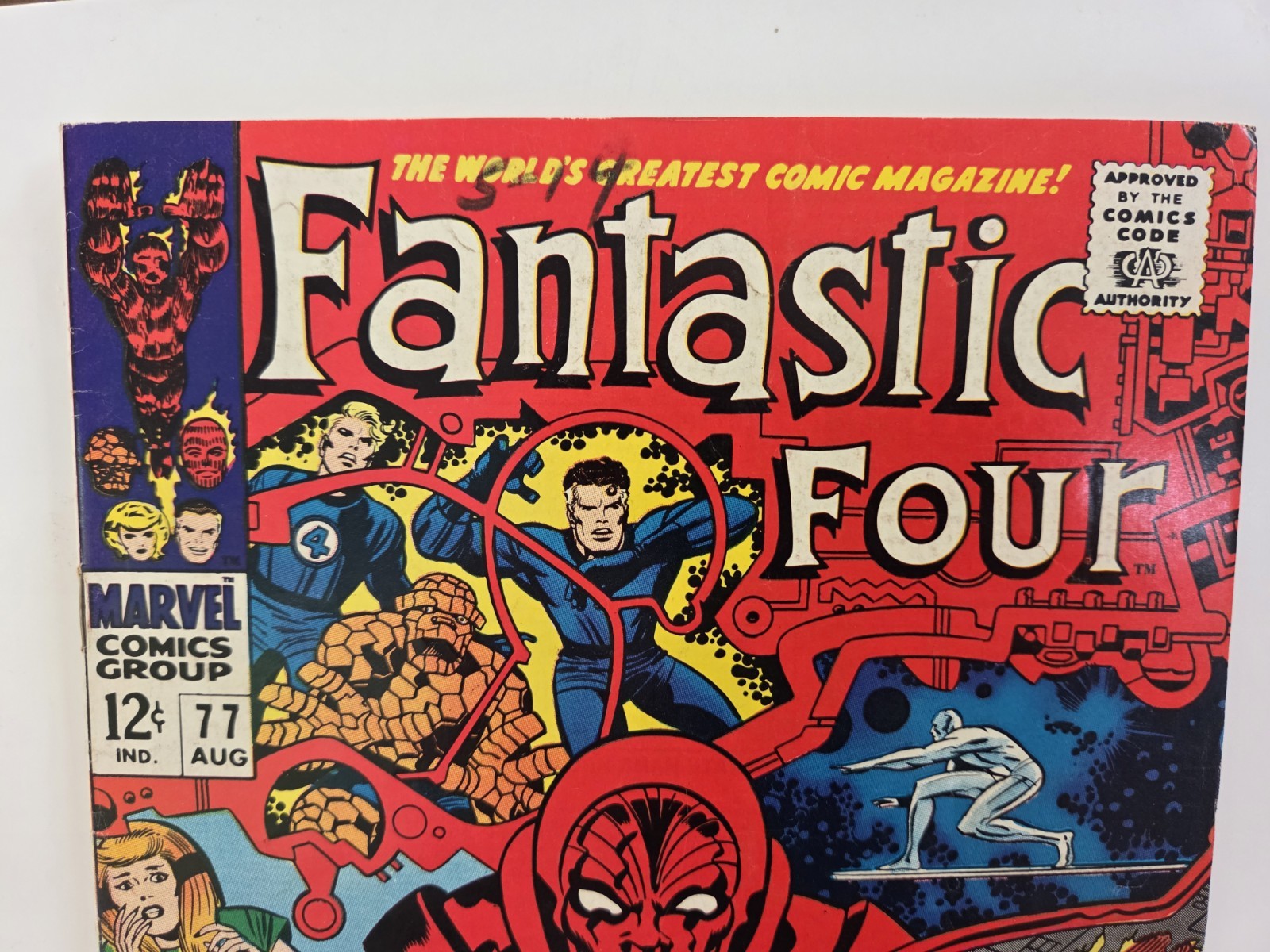 FANTASTIC FOUR #77 - NICE VF/NM 9.0 - GALACTUS/SURFER - KIRBY/LEE 1968 $149 BIN