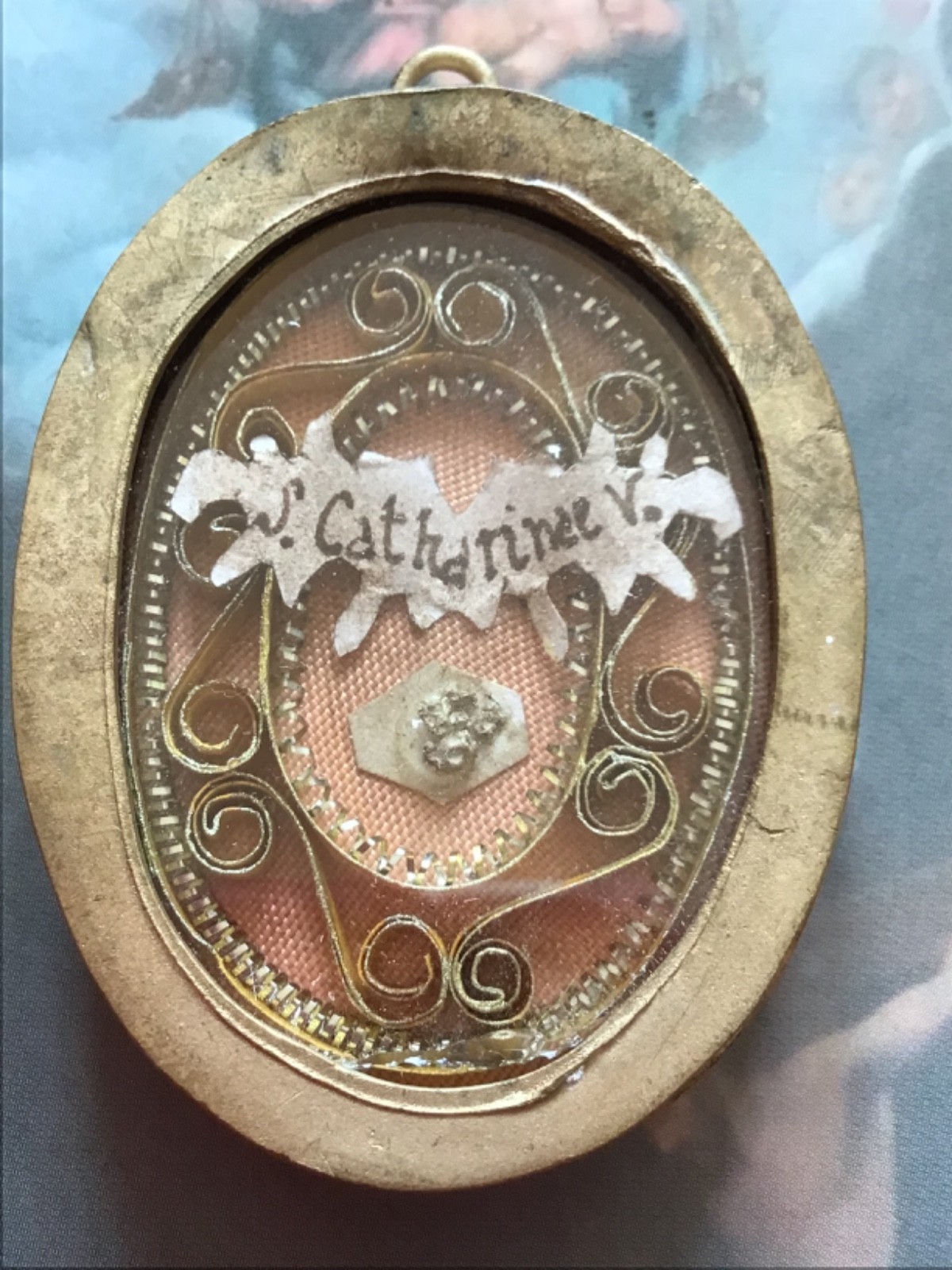 Antic reliquary relic St Catherine Vergin Martyr  1800th Italy priv. collection