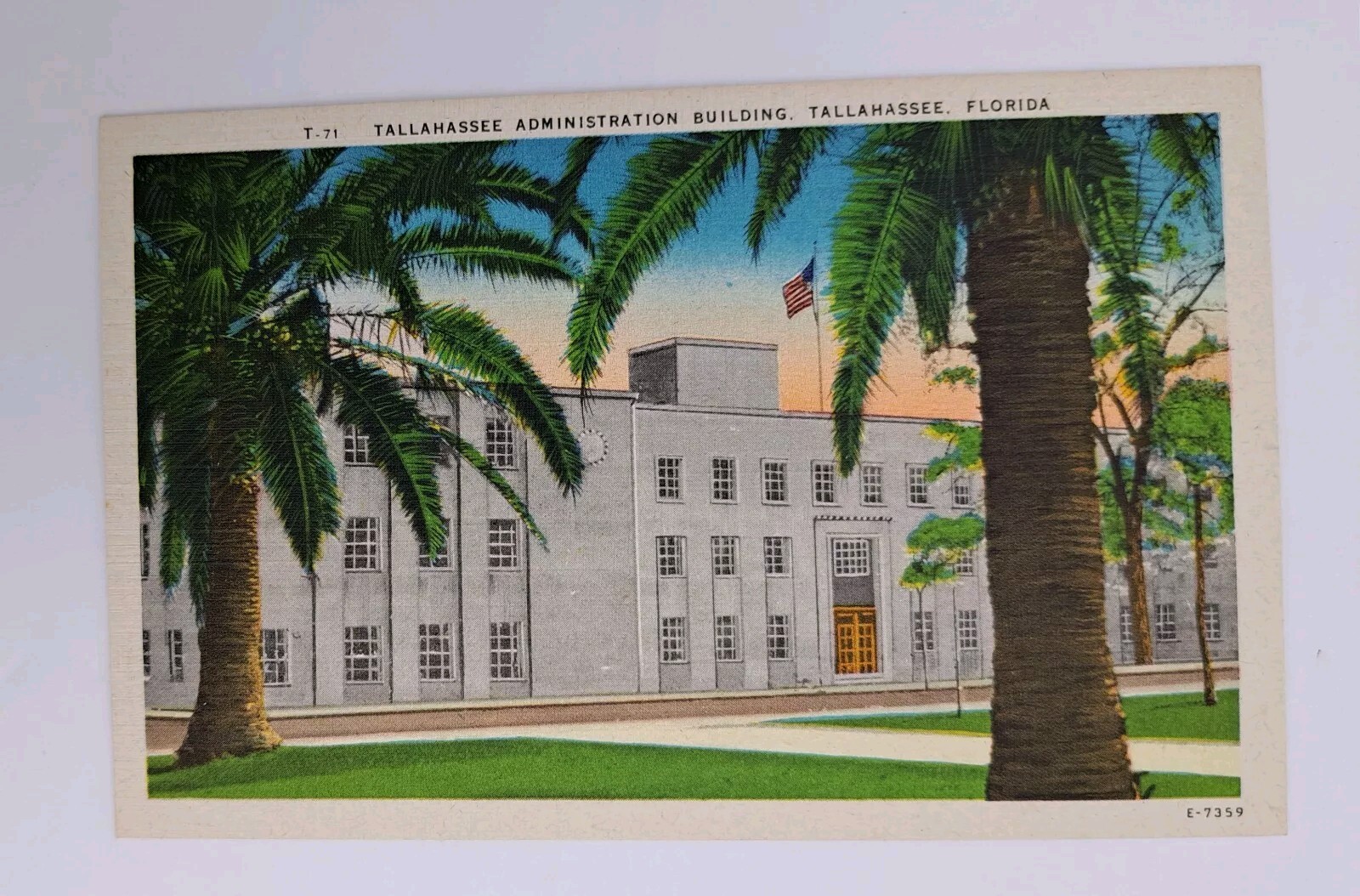 Tallahassee FL-Florida, Administration Building, Souvenir, Vintage Postcard