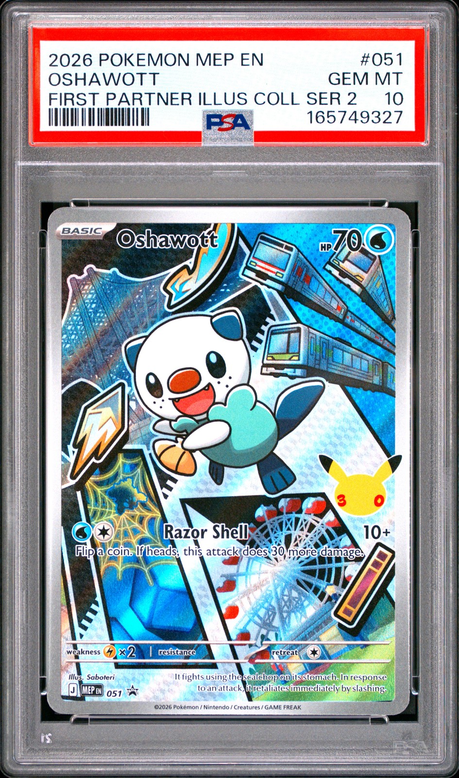 Oshawott 051 PSA 10 First Parter Series 2 Black Star Promo Pokemon Card Game Oshawott 051 PSA 10 First Parter Series 2 Black Star Promo Pokemon Card Game