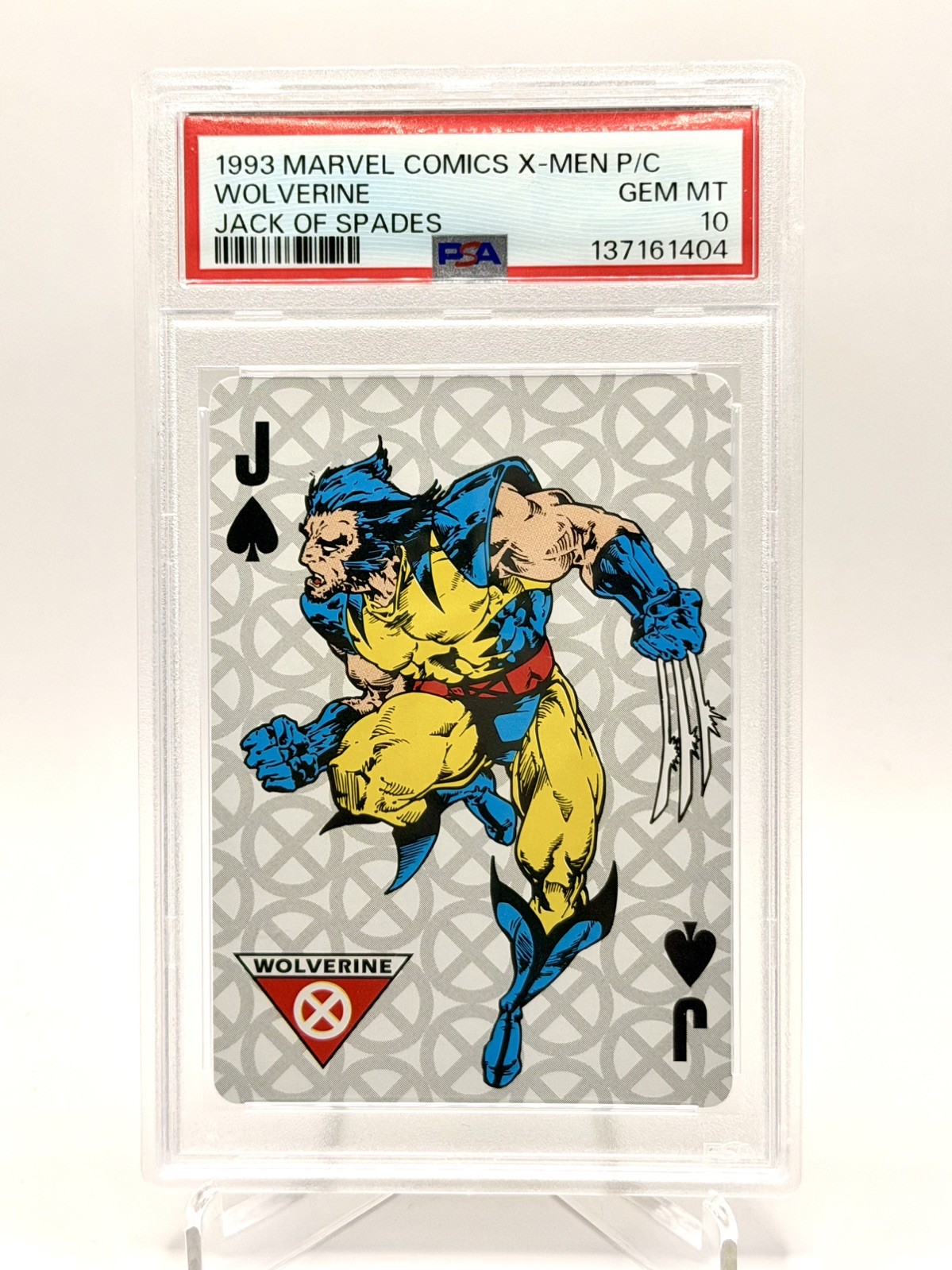 1993 X-Men Marvel Playing Cards WOLVERINE #JS PSA 10 Graded RARE
