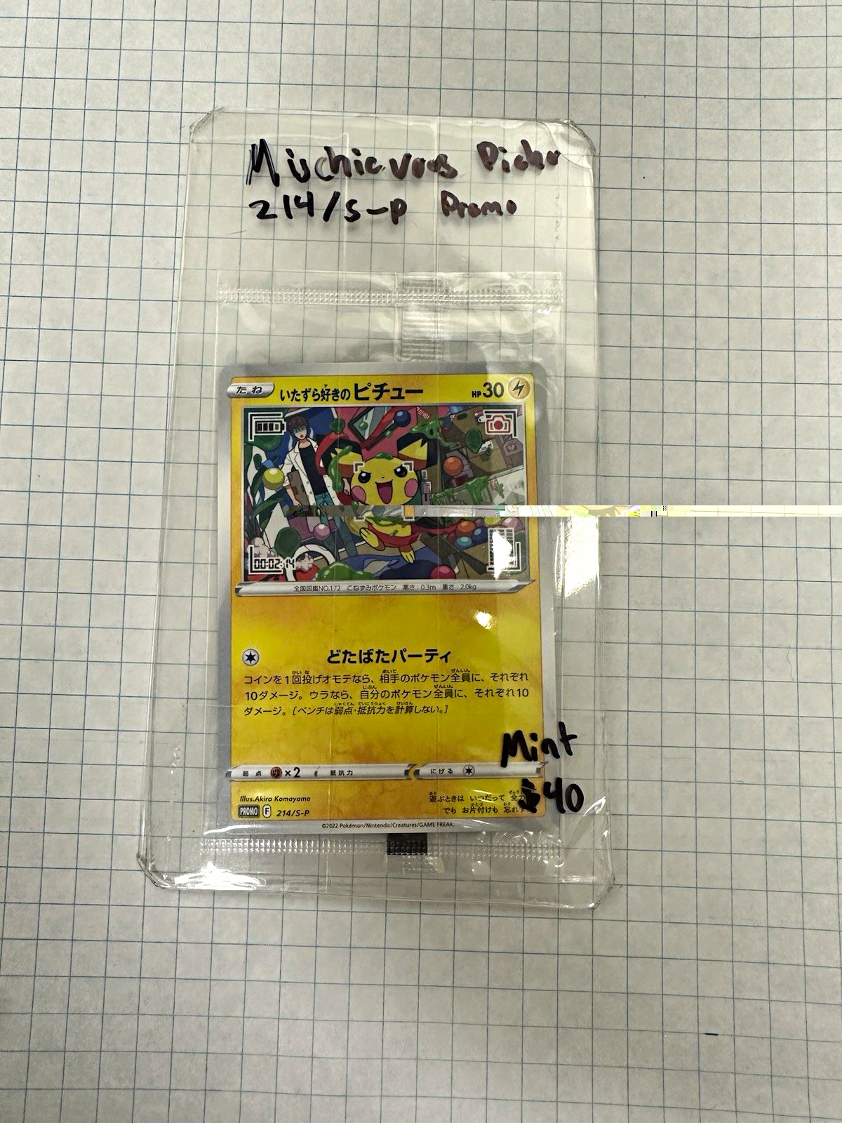 Pokémon Pichu Promo Card 214/S-P Japanese 2022 TCG SEALED