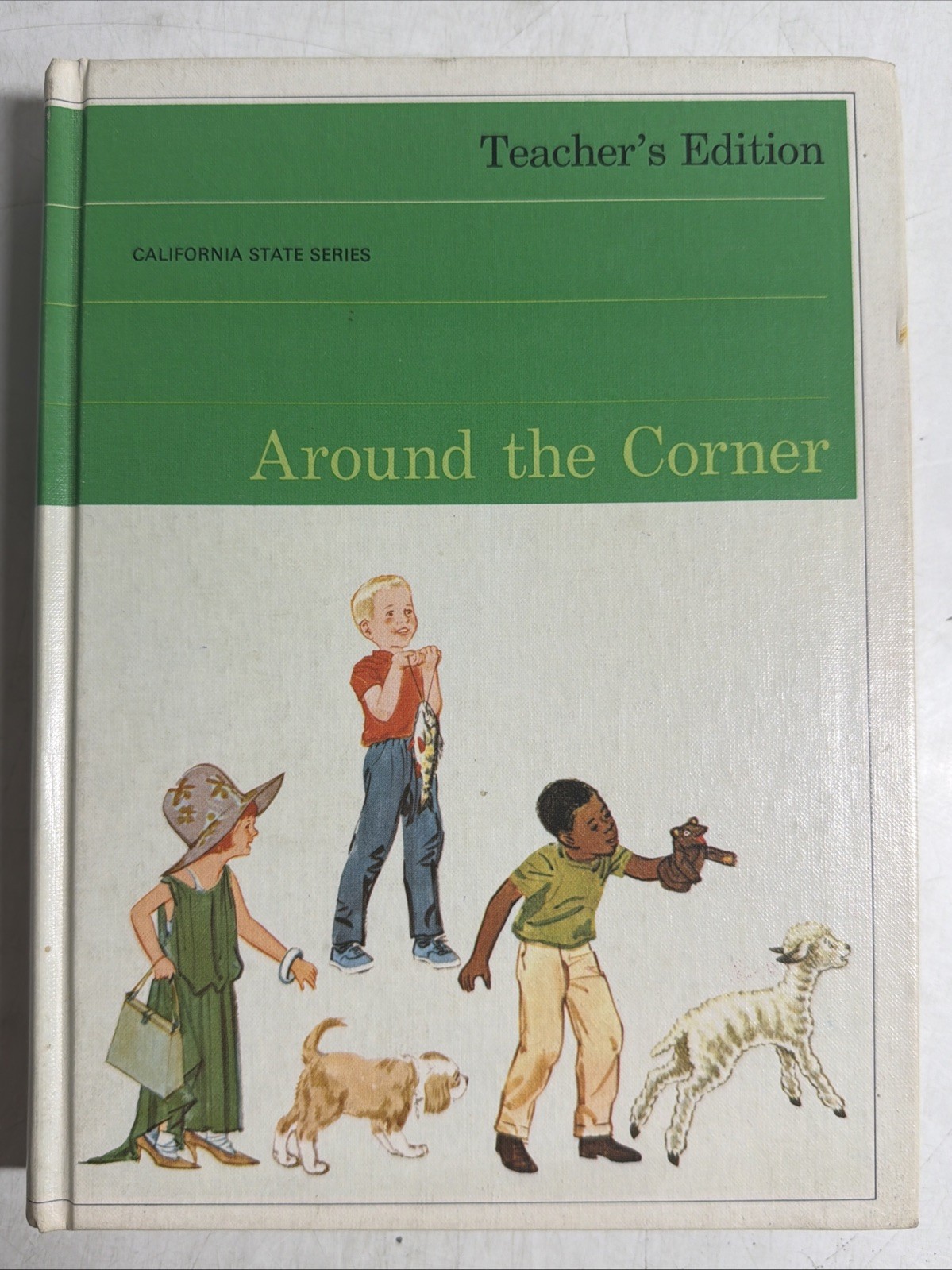 AROUND THE CORNER Vintage Reading Book School Teacher Classroom 60s Harper & Row