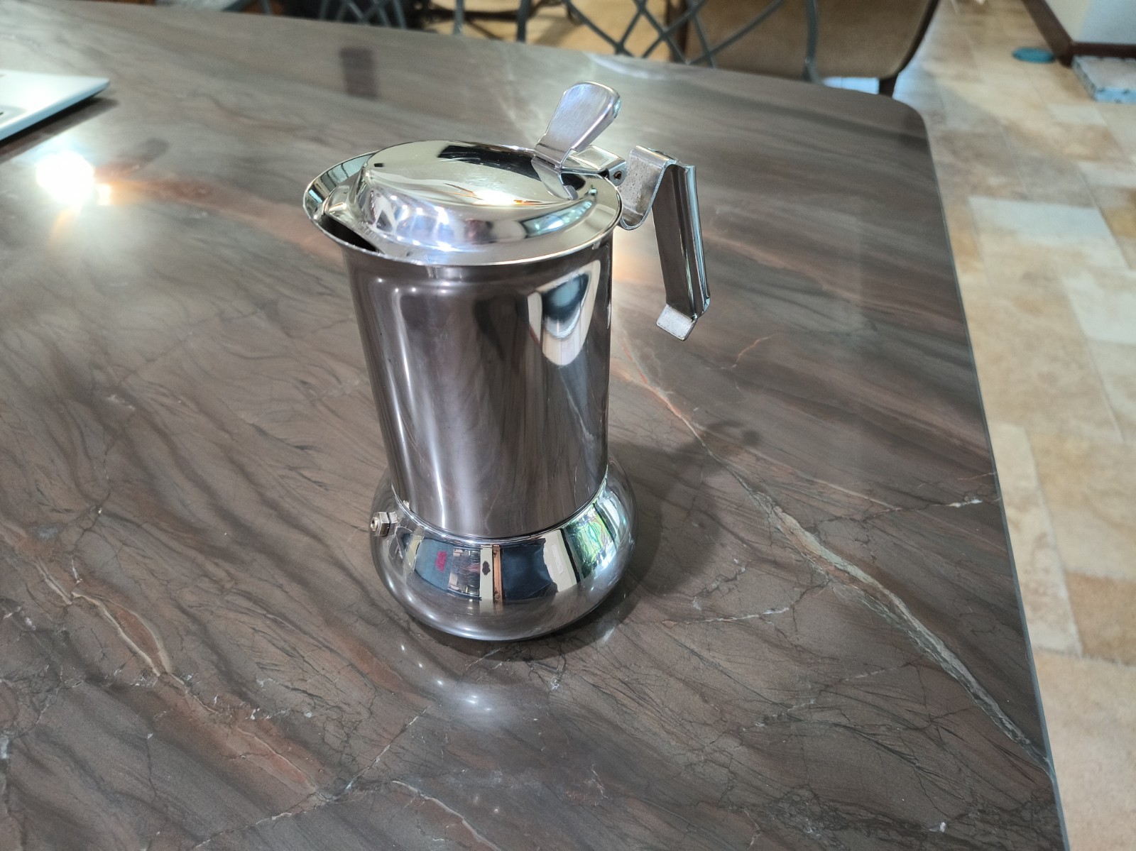 Benjamin & Medwin 4 to 6 Cup Espresso Maker Vintage 1980s Stainless Steel