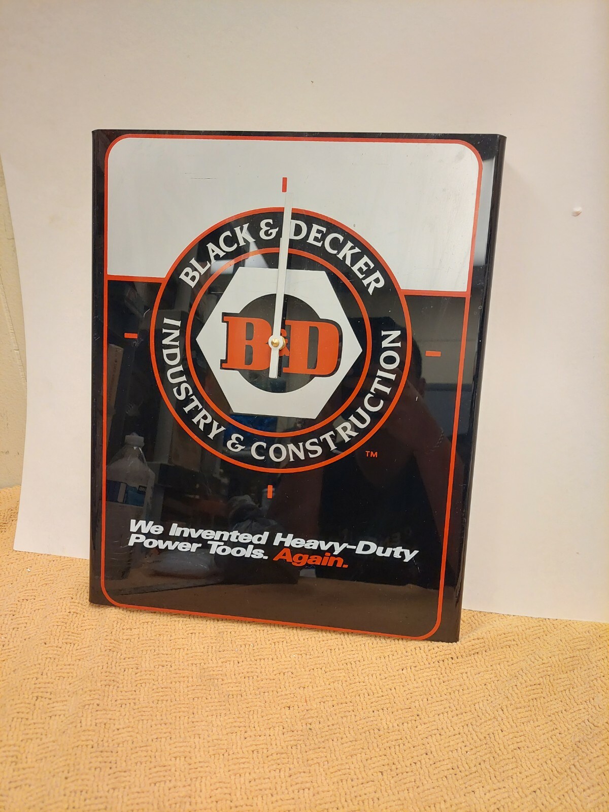 Rare Vintage Asvertising Black & Decker Wall Clock Tools Advertising Display 