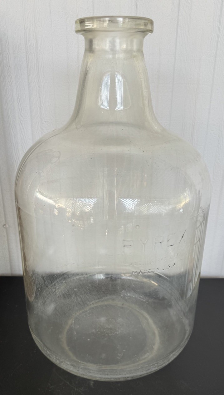 Vintage Corning PYREX 5 Gallon Industrial Borosilicate Glass Bottle/Jug