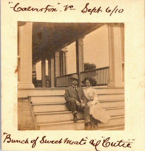 1910 Galveston TX Photograph - Couple \