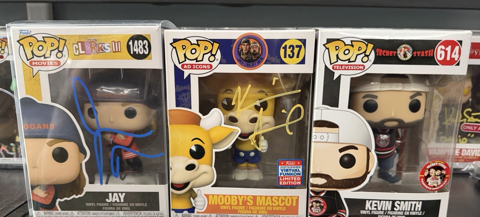 Jay And Silent Bob Autographed Funko Pop Set