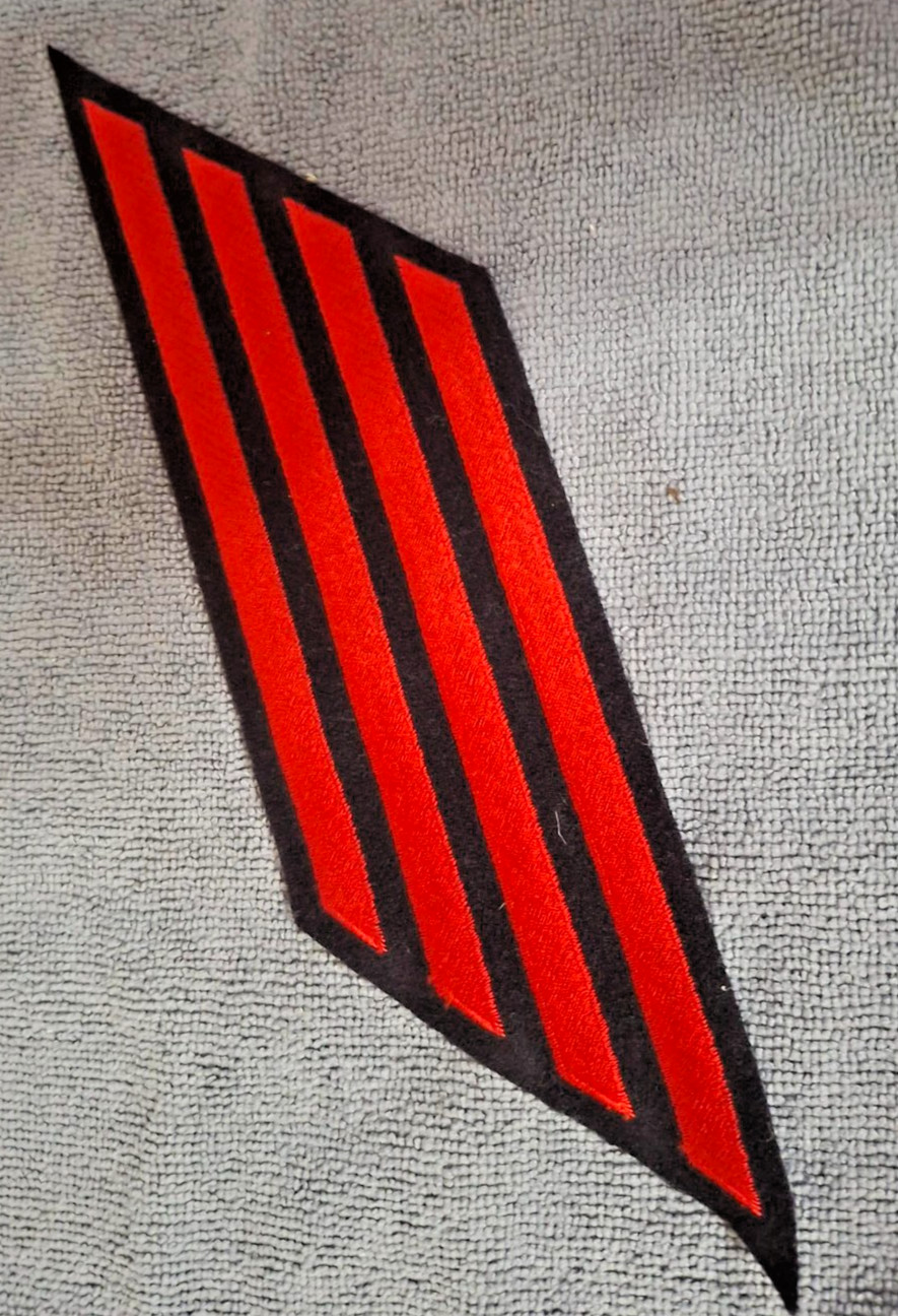 Vintage U.S. Navy Time in service Red On Black Stripes