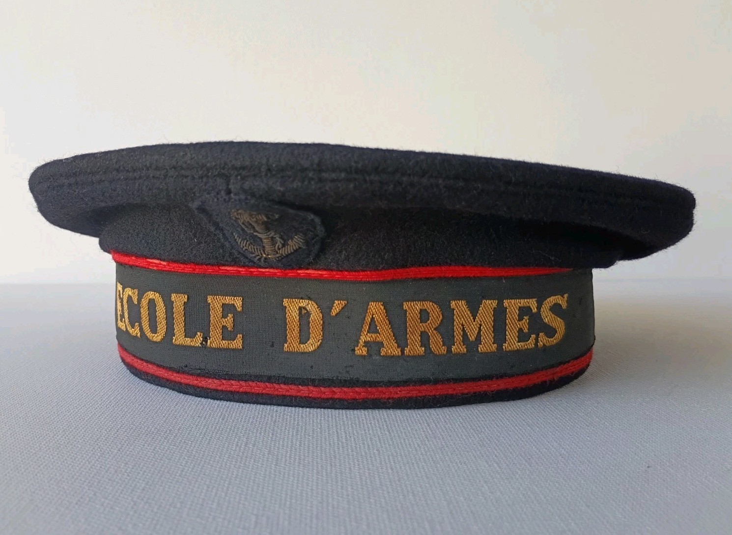ANTIQUE FRENCH ECOLE D'ARMES (SCHOOL OF ARMS) MILITARY UNIFORM BERET HAT