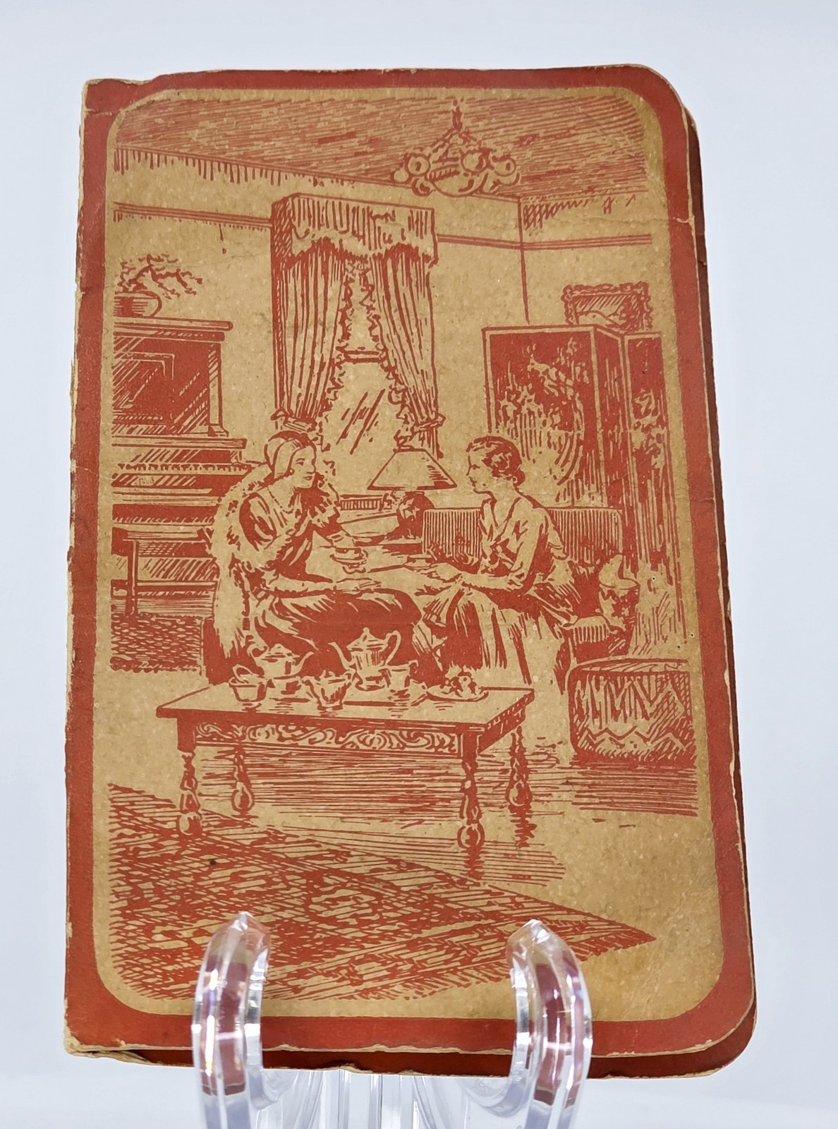 1940s Vintage Luzianne Coffee Tea Advertising Needle Book Sewing Case Worn