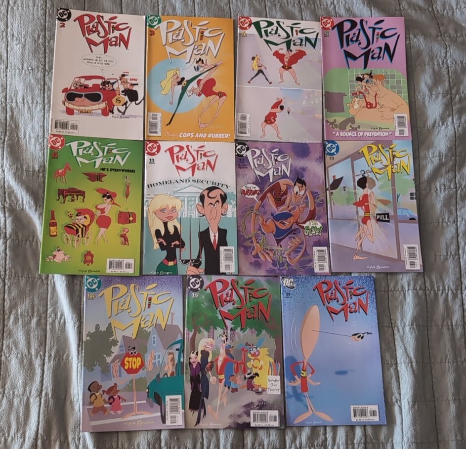 PLASTIC MAN Lot of 11 (2-17) DC Comics 2004-2005 KYLE BAKER Nice