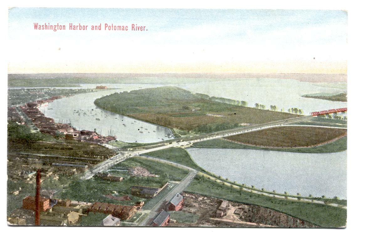 Postcard Washington Harbor and Potomac River Washington DC 