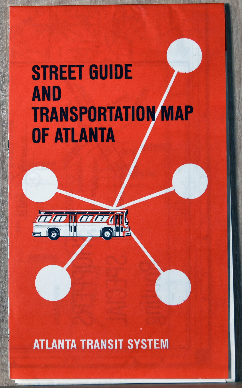 Vintage Retro 1967 Atlanta GA Street Guide Transportation Map Transit System