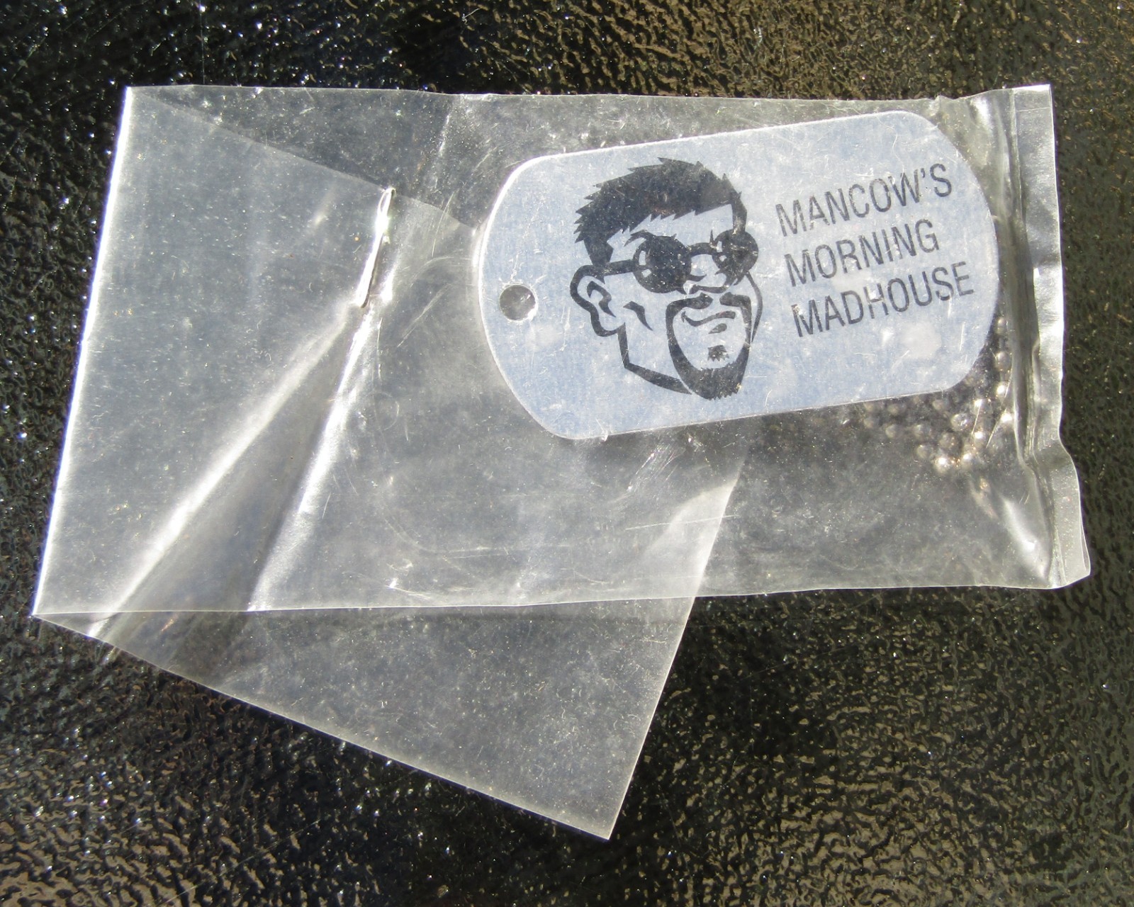 1995 Chicago ROCK 103.5 FM Radio Mancow\'s Morning Madhouse Dog Tags UNUSED MISP