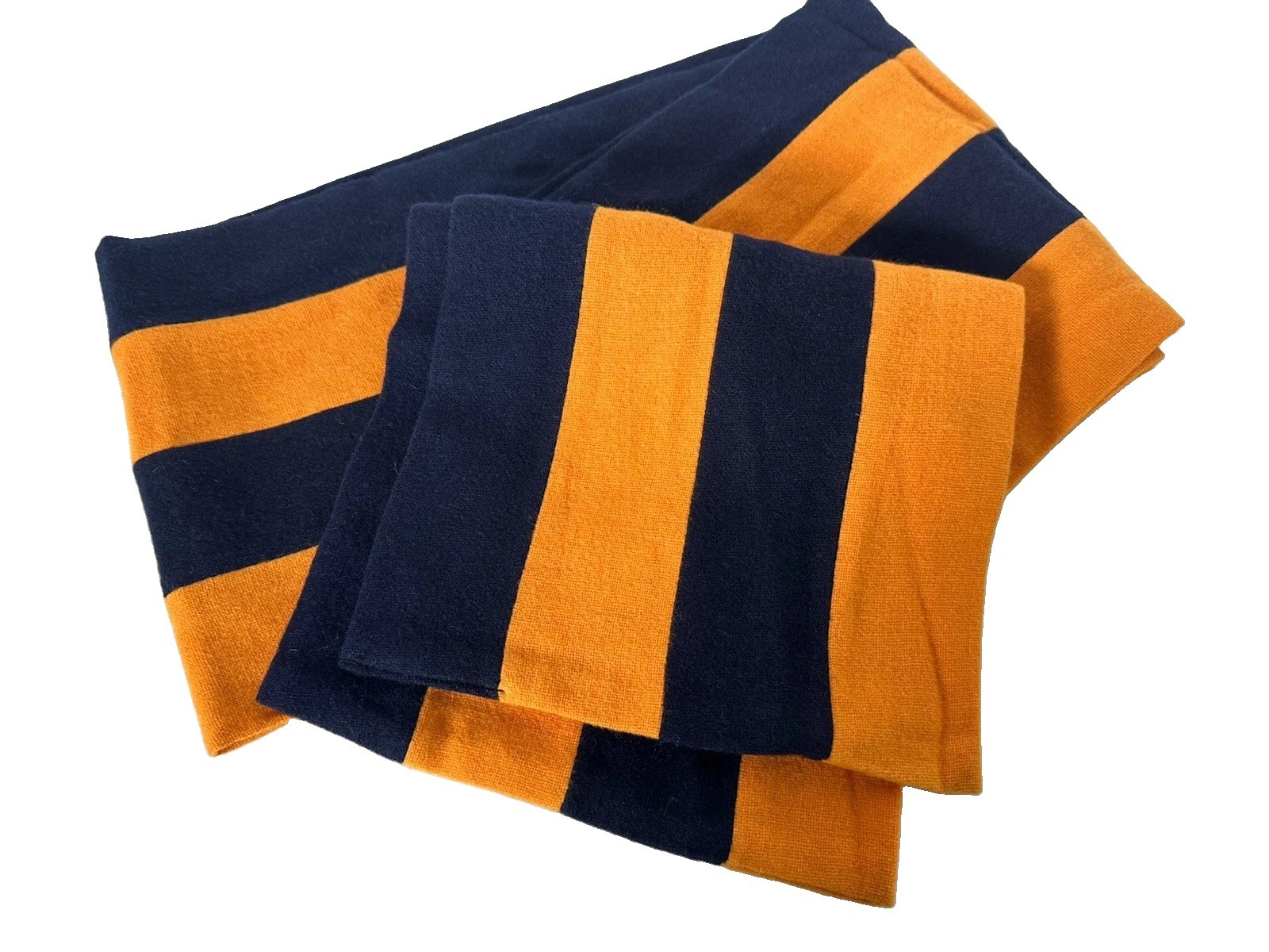 Vtg J. Press University of Virginia Wool Scarf Cambridge England UVA Blue Orange