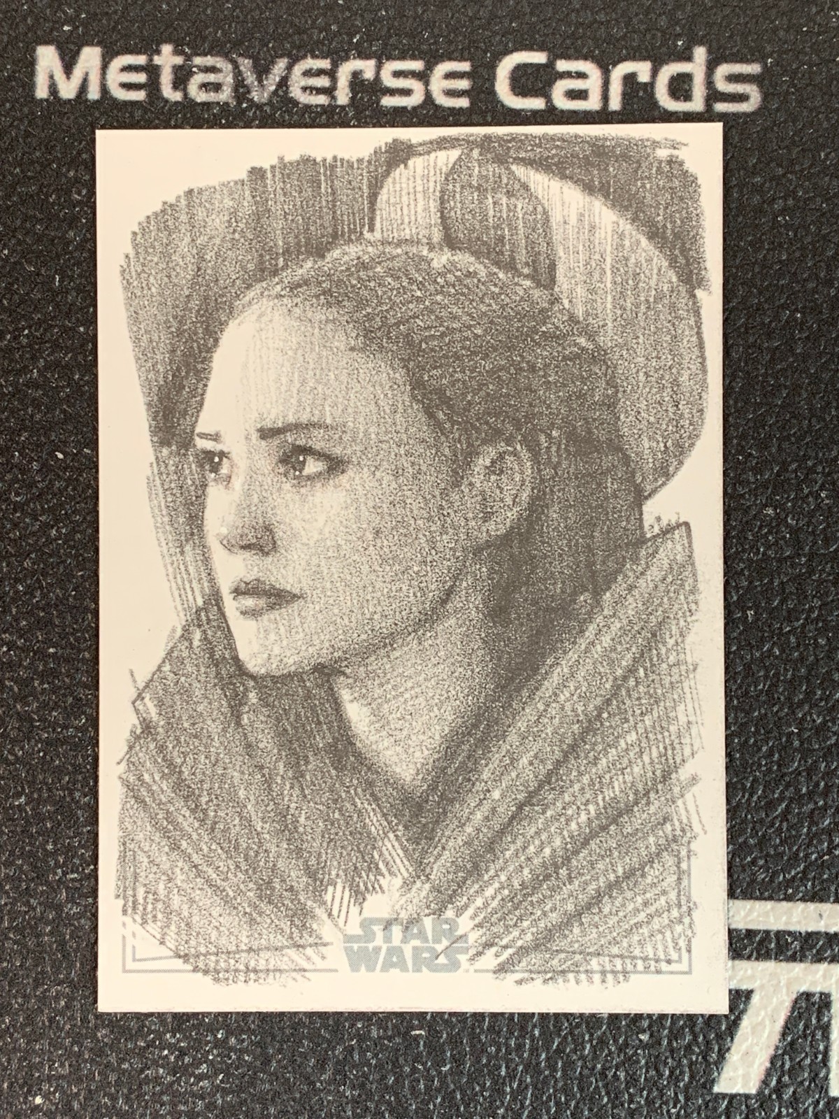 2025 Topps Chrome Star Wars Padme Amidala Silver Foil Sketch By Andrew Fry 1/1