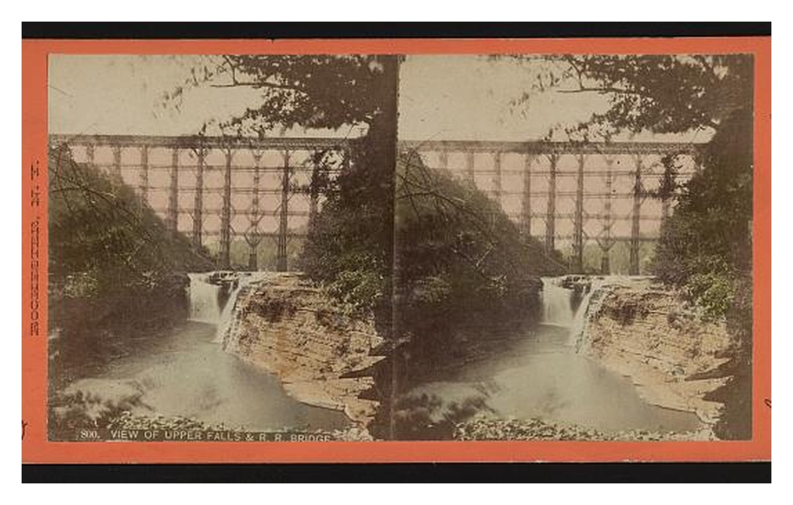 Portage New York Upper Falls Standard Postcard