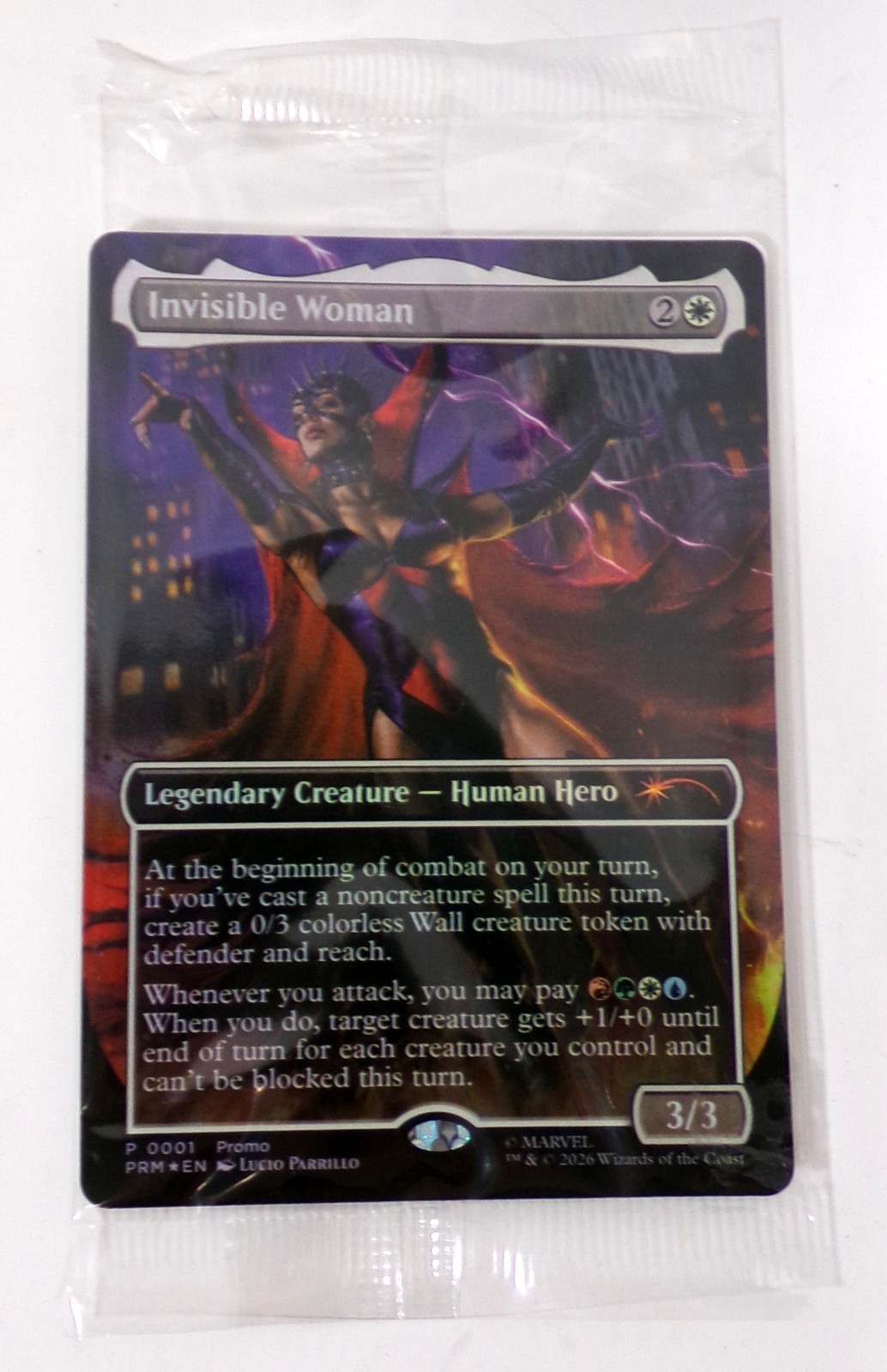 Magic the Gathering Marvel Super Heroes Invisible Woman P 0001 Holo Promo Card