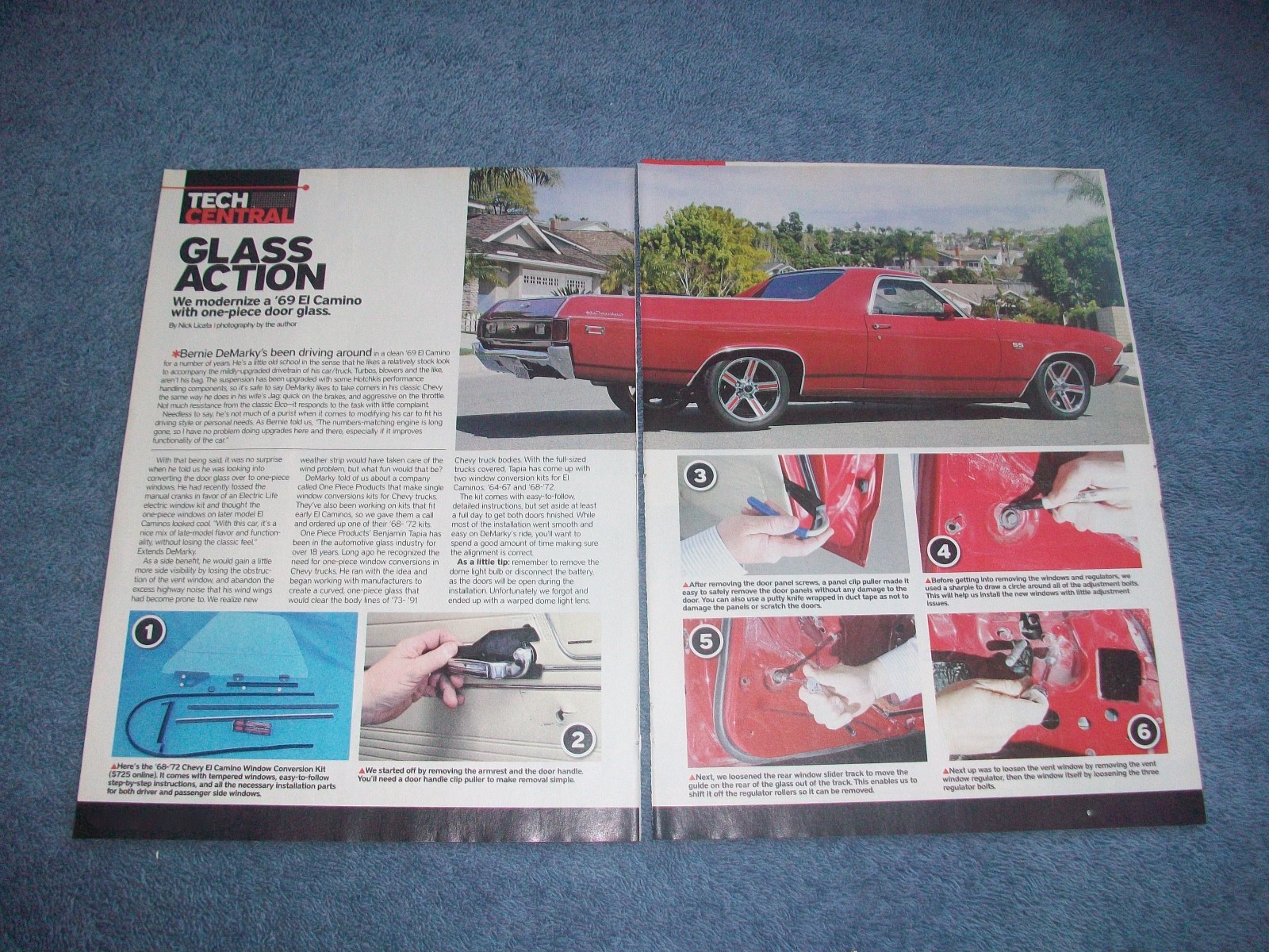 1968-'72 Chevy El Camino One-Piece Door Glass Install How-To Tech Info Article 