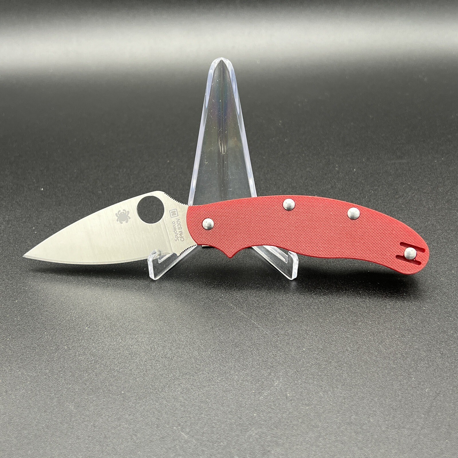Discontinued & RARE Spyderco UK Pen Knife (UKPK) in S30V and Red G10 Factory 2nd