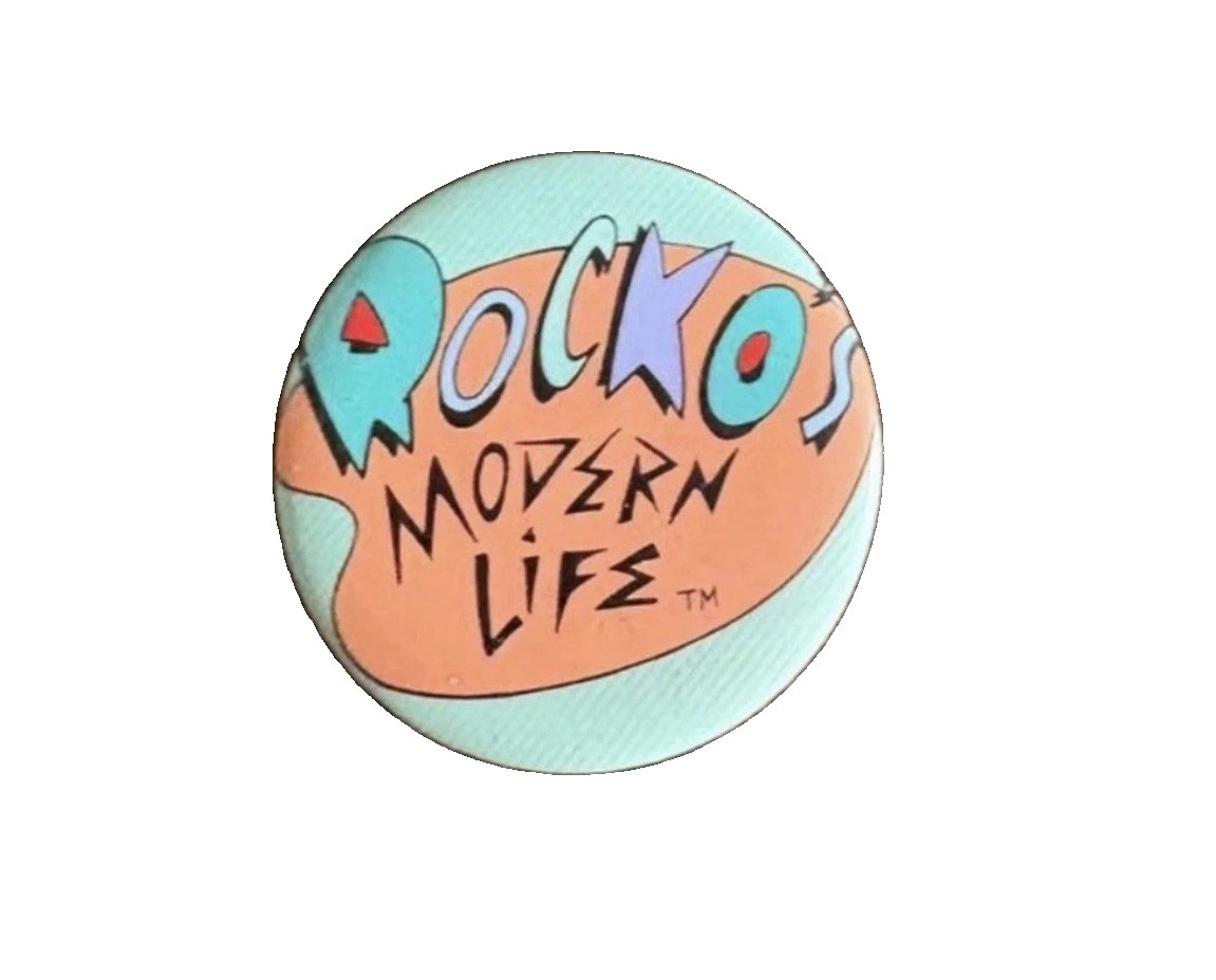 Rockos Modern Life Metal Enamel Lapel Pin Cartoon