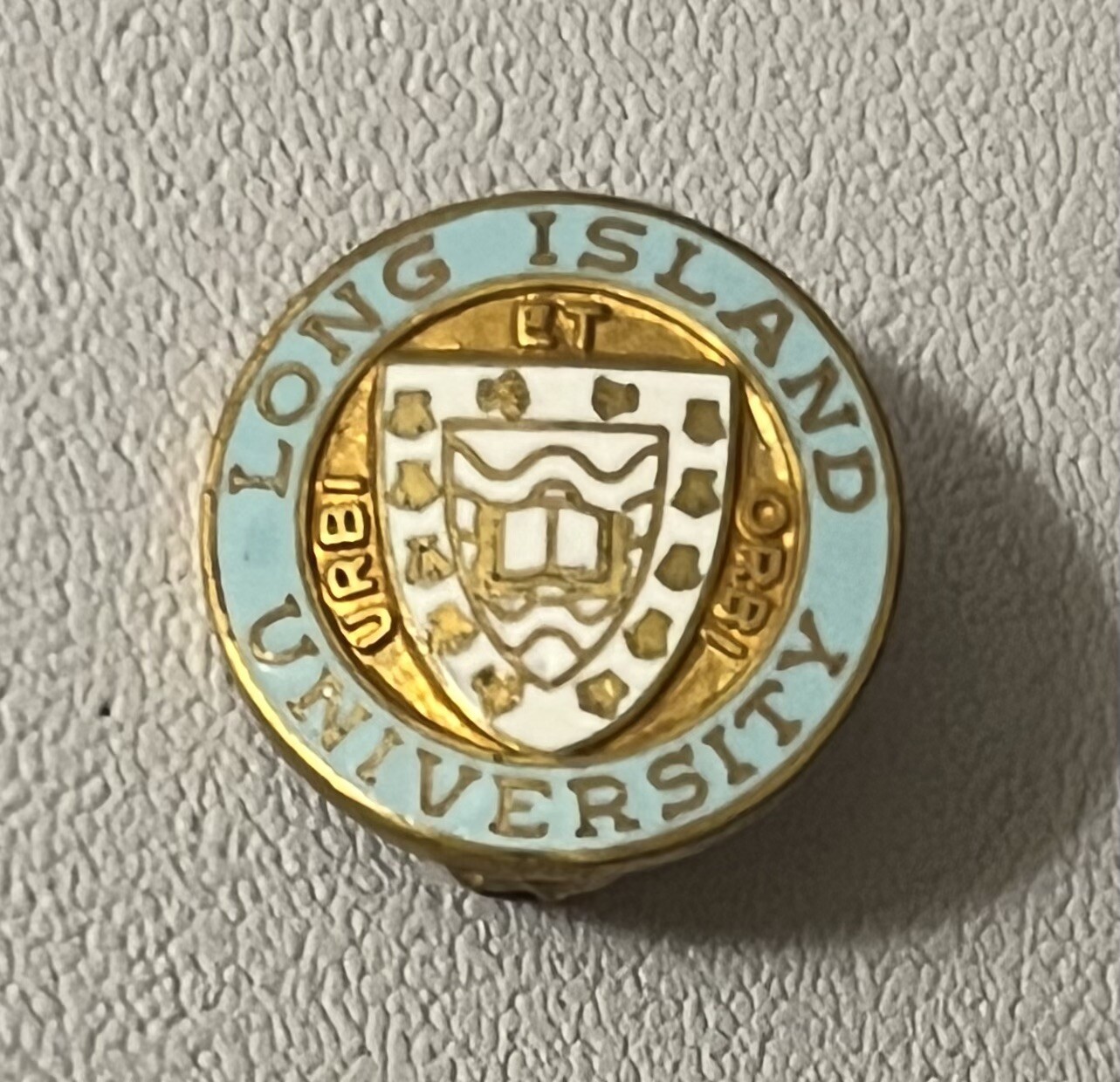 Old Vintage Enamel Long Island University NY Pin