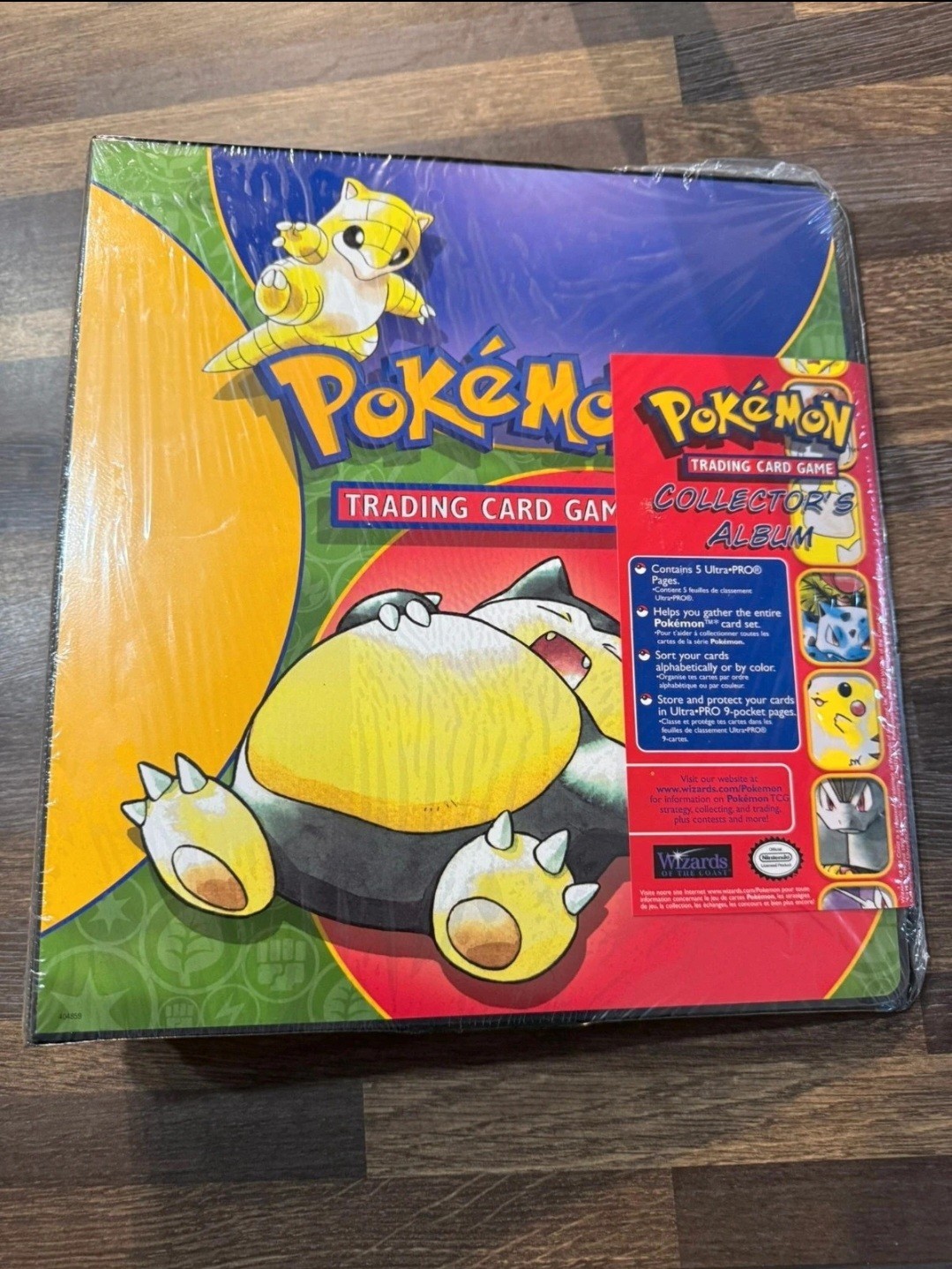 Vintage 1999 Pokemon TCG Snorlax 3-Ring Binder Folder WOTC Wizards of the Coast
