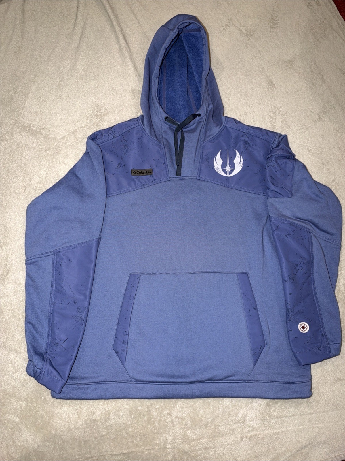 Columbia X STAR WARS Men\'s Republic Heavyweight Pullover Hoodie Blue Size XXL