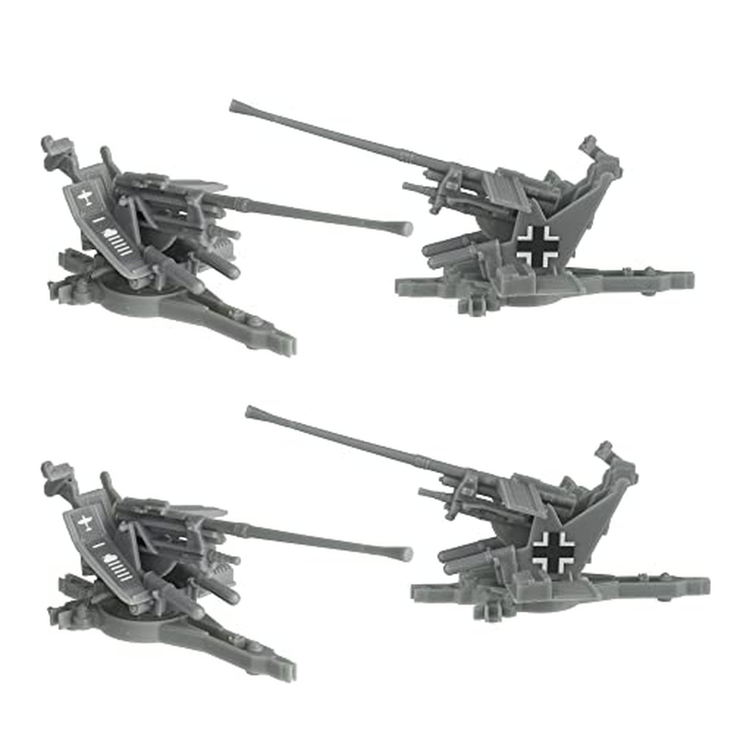 BMC WW2 German Flak 37 Artillery - 4pc 1:32 Accessories for Plastic Army Men
