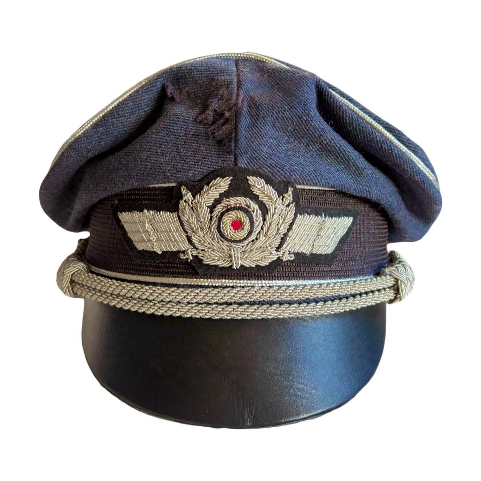 WW2 German Luftwaffe Officer Pilot Crusher Visor Hat Cap Military Reproduction