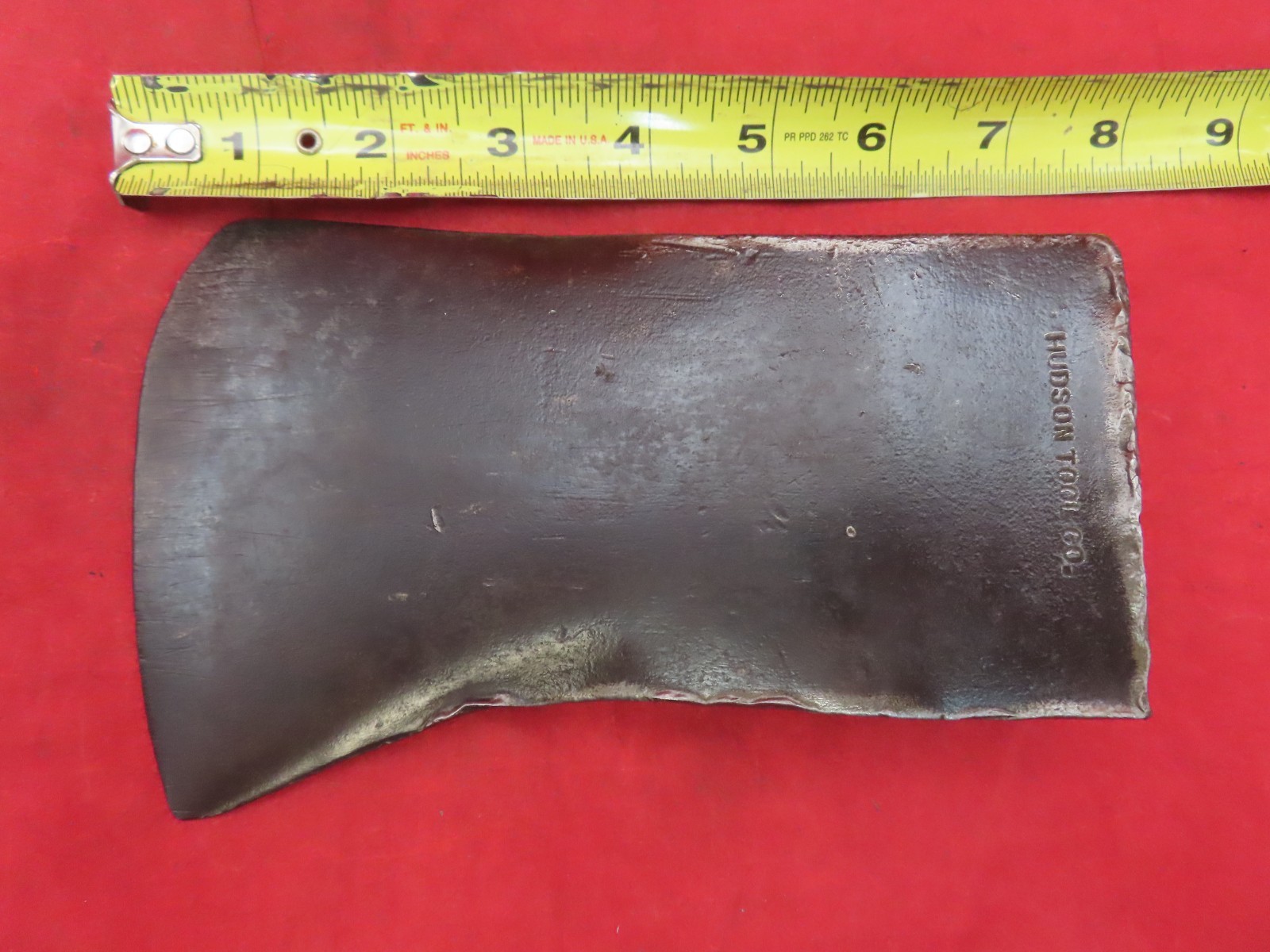 VTG ANTIQUE HUDSON TOOL Co MANN 3 lb 13oz  SINGLE BIT AXE HEAD CONNIE MICHIGAN 4