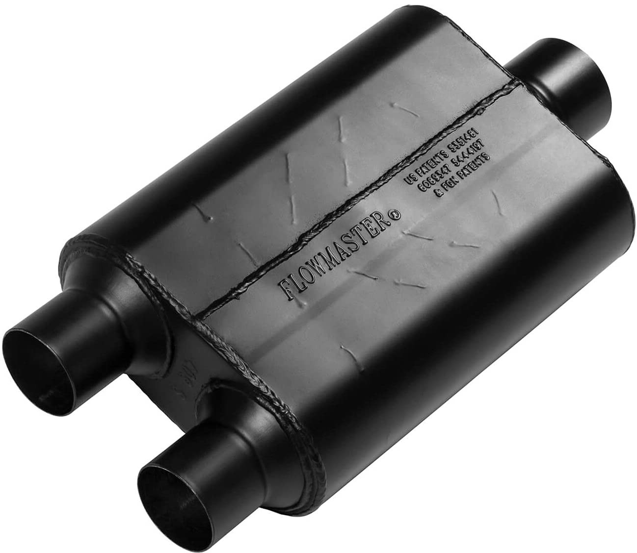 Flowmaster 40 Series Chambered Muffler Black Oval Dual 2.5