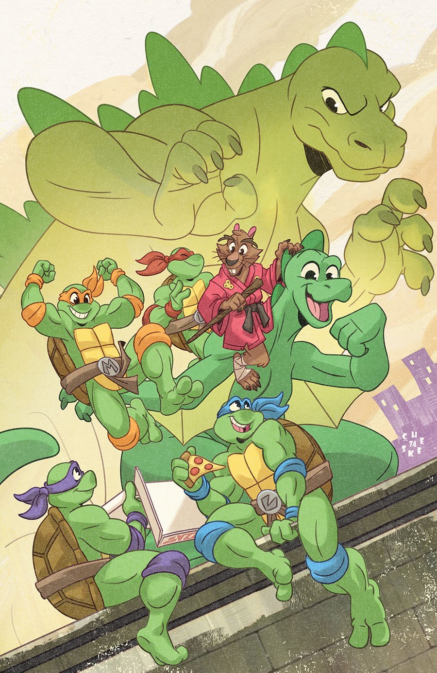 Teenage Mutant Ninja Turtles x Godzilla #1 Cover G Incentive Sean - Near Mint