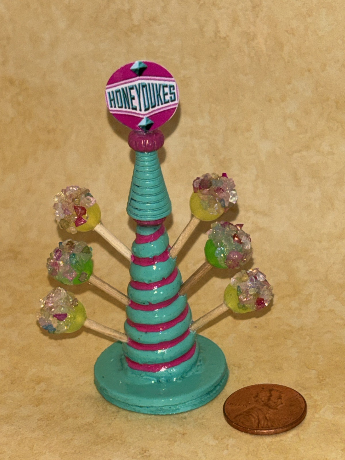 Miniature Handmade Acid Pops Honeydukes Stand Harry Potter Miniverse Inspired