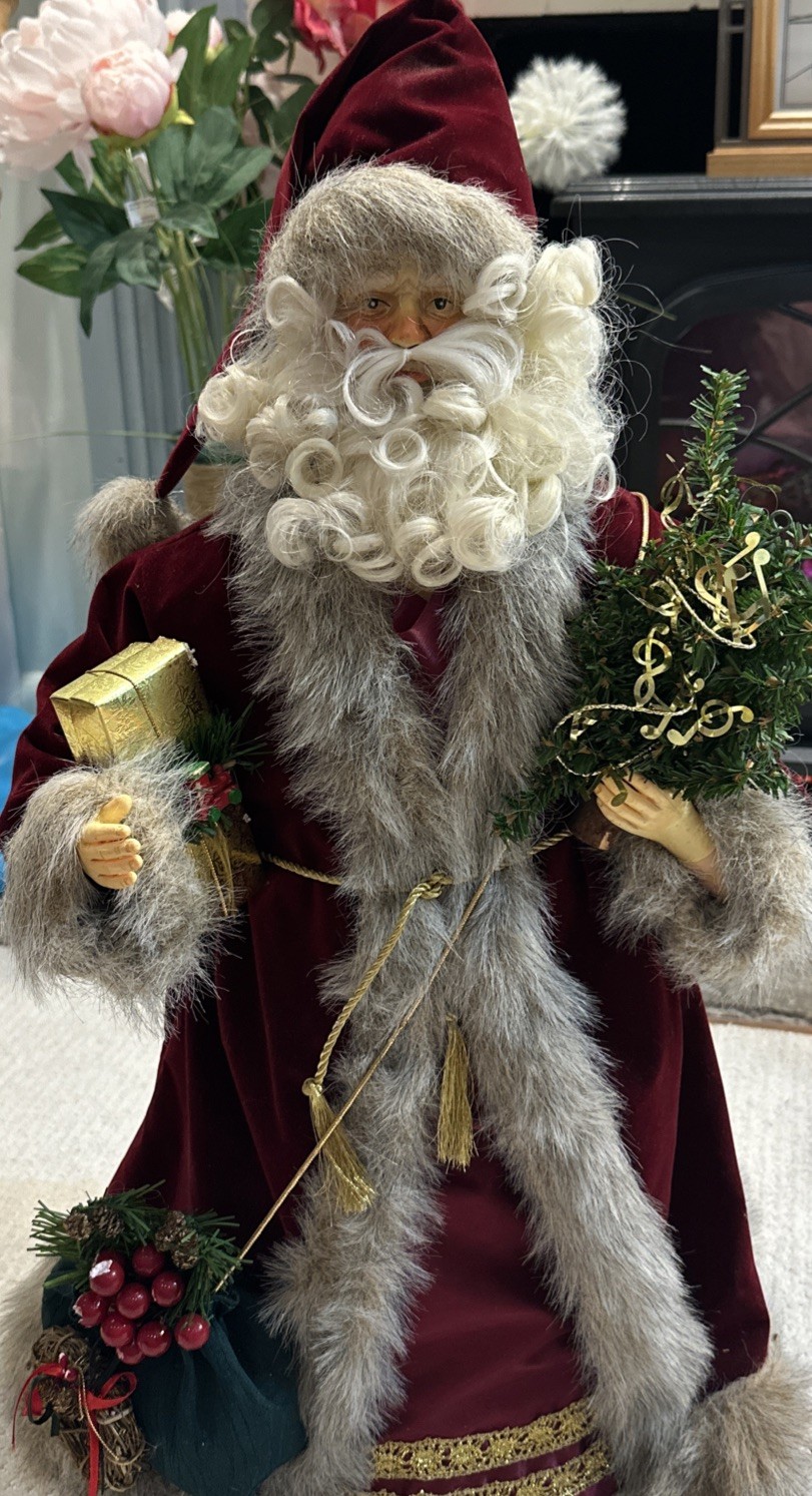 Santa Claus St Nick - Father Christmas Free Standing 27” Tall  Christmas Decor