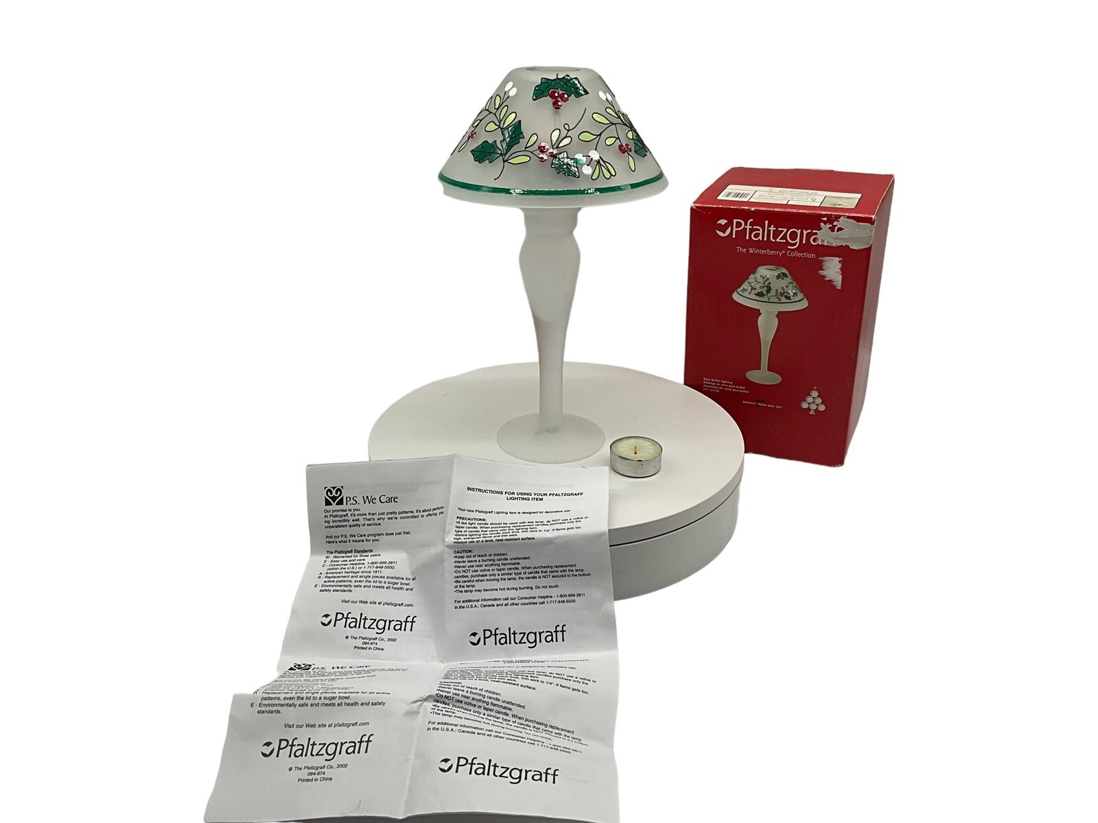 Pfaltzgraff Christmas Buffet Lighting Winterberry Pattern In Original Box