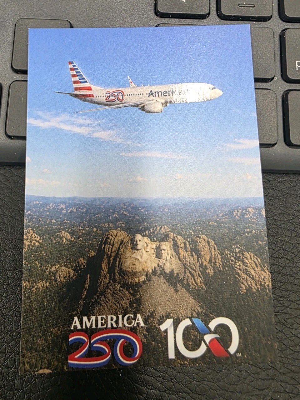 2026 American Airlines RARE America's 250 Boeing 737 July 4th livery pilot card
