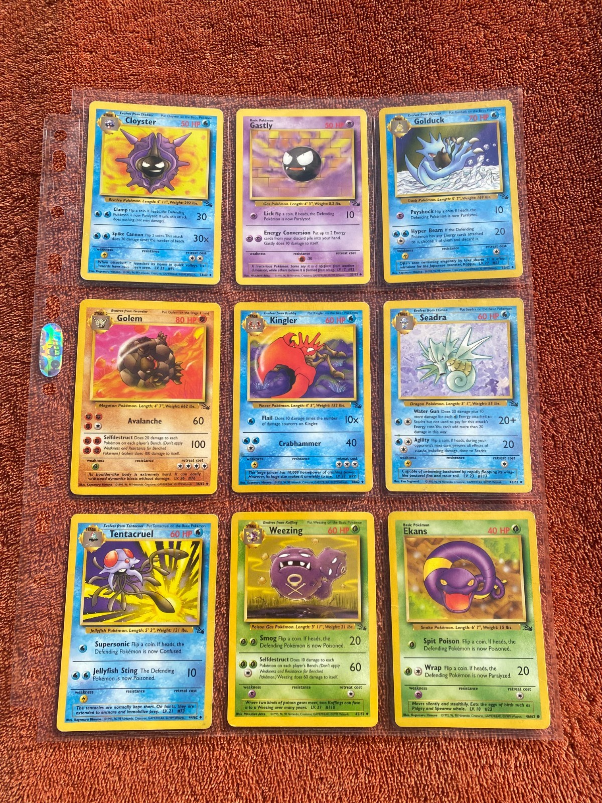 Fossil Set - Vintage 1999 Pokemon Cards Bundle - No duplicates x17