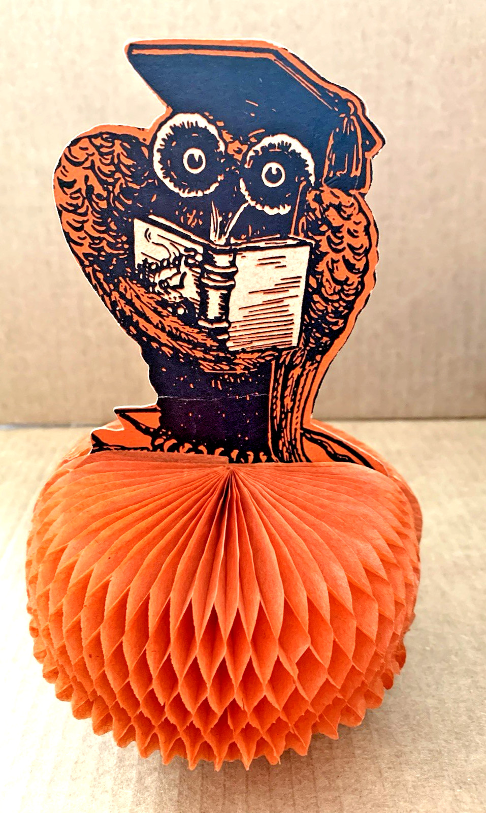 Vintage Beistle Halloween Owl Honeycomb Roly-Poly 1930’s