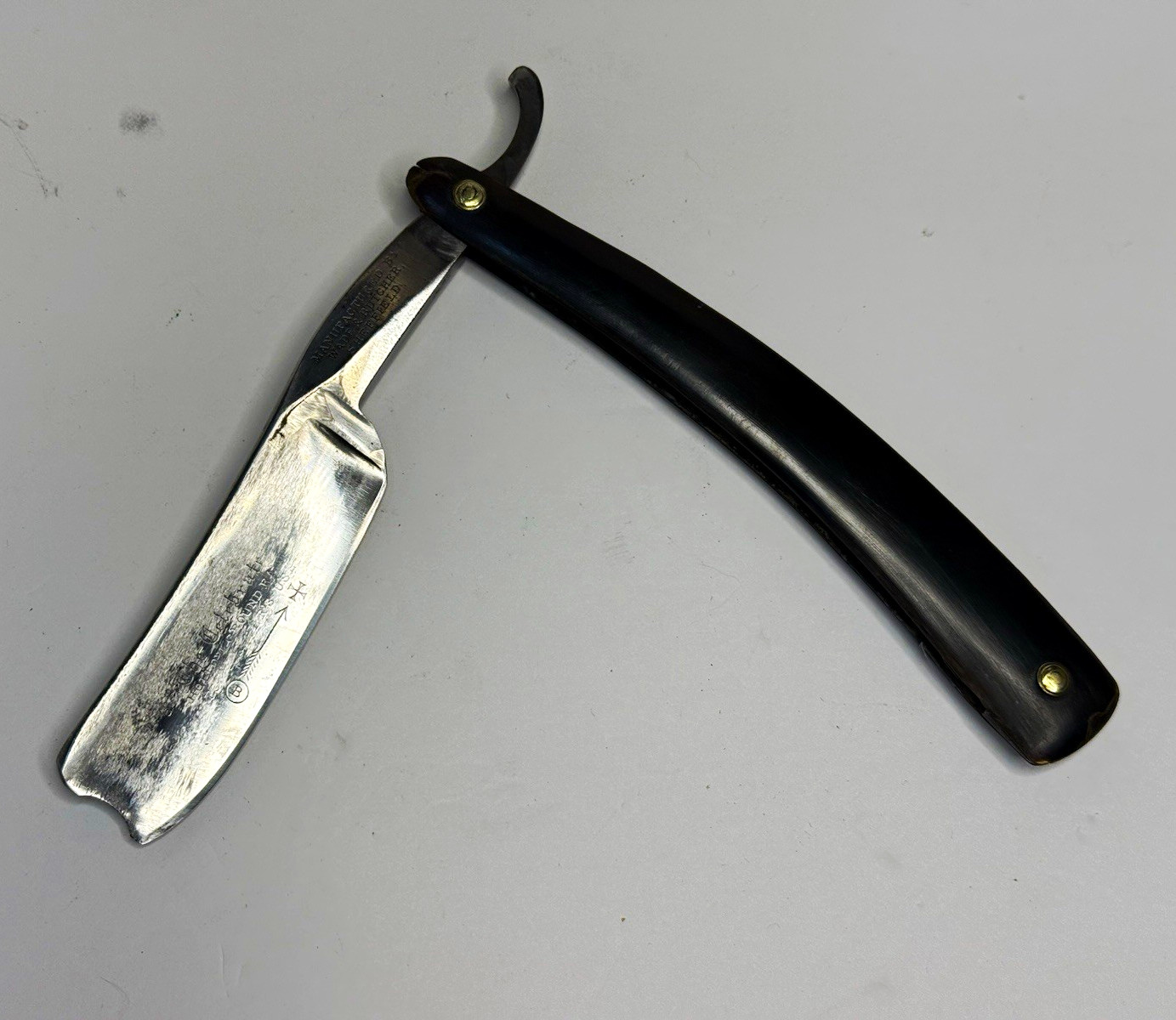 Wade & Butcher The Celebrated 15/16 Barber Notch Straight Razor Horn Shave Ready