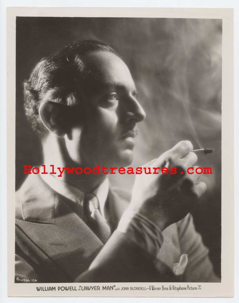 William Powell~W/ Cigarette~Portrait~Original Vintage~From Period~ Photo