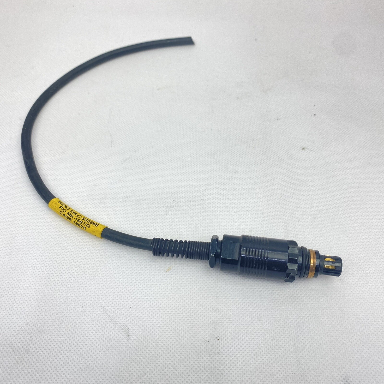 AJ-107/BR CVC Crewman Helmet Cable w/ Male Bailout Military Radio Connector